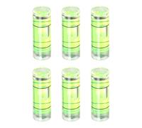 sourcing map Lot de 6 petites fioles cylindriques de niveau à bulle en PMMA 23 x 8 mm - Mini niveau à bulle horizontal - Outils de mise en page pour camping-car, TV, cadre photo, outil de suspension