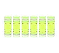 sourcing map Lot de 6 petites fioles cylindriques de niveau à bulle en PMMA 9 x 25 mm - Mini niveau à bulle horizontal - Outils de mesure pour camping-car, TV, cadre photo - Outil de mise en niveau