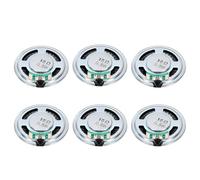 sourcing map Lot de 6 petits haut-parleurs 0,5 W 16 Ohm avec coque en métal et micro aimant pour mini haut-parleurs, DVD, EVD, multimédia, machine de publicité portable