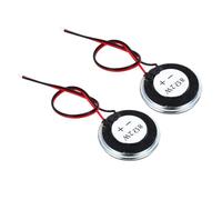 sourcing map Lot de 6 petits haut-parleurs 2 W 8 Ohm avec coque en métal interne micro aimant avec fil de 120 mm pour mini haut-parleurs, DVD, EVD, multimédia, machine de publicité portable