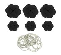 sourcing map Lot de 6 pinces à linge dissimulées pour robe, chemise, chemisier, écharpe, noir