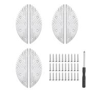 sourcing map Lot de 6 plaques de talon en métal pour réparation de talon, tarauds semi-circulaires, semelles de rechange avec clous à vis et tournevis pour chaussures et bottes