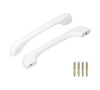 sourcing map Lot de 6 poignées de tiroir en bois de hêtre avec espacement des trous de 128 mm, pour armoires de cuisine, commode, meubles - Blanc