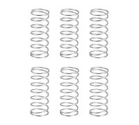 sourcing map Lot de 6 ressorts de compression, 1,2 mm de diamètre du fil x 15 mm de diamètre x 40 mm de long en acier inoxydable 304, ressorts de pression pour stylo à bille, réparation à domicile,