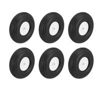 sourcing map Lot de 6 roues d'avion RC de 12,7 cm OD en caoutchouc PU pour pneus de voiture