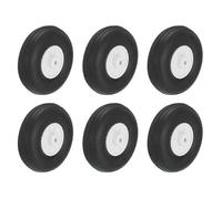 sourcing map Lot de 6 roues d'avion RC de 9,9 cm OD en caoutchouc PU pour roue d'avion de rechange pour modèles à monter soi-même, avion, hélicoptère, voiture