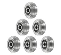 sourcing map Lot de 6 roues d'imprimante 3D à grande fente POM - Roues de portique solides à grande vitesse avec poulie en plastique 625RS - Roulement linéaire pour imprimante 3D, machine CNC