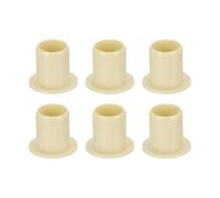 sourcing map Lot de 6 roulements à douille à bride, bague en plastique diamètre intérieur 10 mm x diamètre extérieur 12 mm x longueur 15 mm, bague POM, jaune