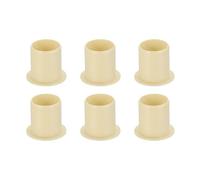 sourcing map Lot de 6 roulements à douille à bride, bague en plastique diamètre intérieur 15 mm x diamètre extérieur 17 mm x longueur 20 mm, bague POM, jaune