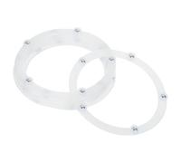 sourcing map Lot de 6 supports pivotants rotatifs de 10,2 cm avec roulements à billes en acier, plateau tournant Lazy Susan, base pivotante pour table tournante, base pivotante pour la maison, la