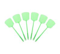 sourcing map Lot de 6 tapettes à mouches manuelles en plastique robuste à long manche pour la maison, l'intérieur et l'extérieur, 16,3 x 13,5 cm, vert