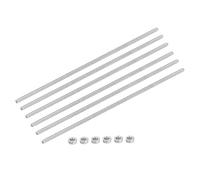 sourcing map Lot de 6 tiges entièrement filetées M4 x 100 mm Filetage 0,7 mm Acier inoxydable 304 Tige filetée à droite avec vis