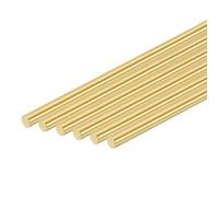 sourcing map Lot de 6 tiges rondes en laiton massif de 4 mm de diamètre, 30,5 cm de long, H62 pour bricolage, artisanat, industrie, construction
