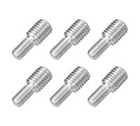 sourcing map Lot de 6 vis filetées à double extrémité M8 x 15 mm vers M12 x 15 mm, adaptateur réducteur de filetage en acier inoxydable 304 pour fixation de meubles et machines