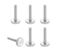 sourcing map Lot de 6 vis moletées M6 x 35 mm en acier inoxydable 304, vis moletées métriques à tête plate, boulons à tête moletée, boutons de serrage, 20 mm de diamètre