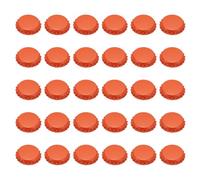 sourcing map Lot de 60 bouchons de bouteille de bière absorbant l'oxygène, 32 mm, bouchons en vrac pour soda, bière, verre à vin, brassage maison, pendentifs ou loisirs créatifs, scrapbooking - Orange