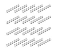 sourcing map Lot de 60 chevilles cylindriques en acier inoxydable 304 M4 x 25 mm pour fabrication mécanique, industrie, installation de meubles, argent