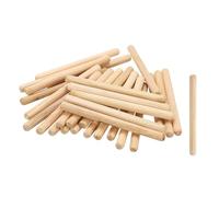 sourcing map Lot de 60 chevilles droites cannelées en bois 8 mm x 100 mm pour travaux manuels, meubles, bricolage