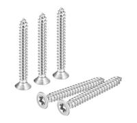 sourcing map Lot de 60 vis Torx à tête fraisée plate M3 x 30 mm, en acier inoxydable 304, inviolable, avec embout T10, auto-taraudeuse, antivol pour bois, industrie mécanique (argent)