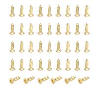sourcing map Lot de 65 vis en laiton M2 x 8 mm à tête plate cruciforme solide autotaraudeuses pour le travail du bois, la réparation de meubles, de cadres photo, de cloisons sèches et d'appareils