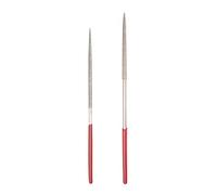 sourcing map Lot de 7 limes aiguilles diamantées rondes 2 mm x 100 mm et 3 mm x 140 mm Grain 150