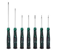 sourcing map Lot de 7 petits tournevis de précision PH0000 + PH000 + PH00 + PH0 - Tournevis magnétiques Phillips en acier S2 avec poignée rembourrée pour lunettes, montre, ordinateur, ordinateur