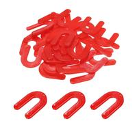 sourcing map Lot de 70 entretoises de nivellement de carrelage, cales en forme de U en forme de fer à cheval de 0,3 cm, cales en plastique pour installation d'outils de nivellement automatique, rouge
