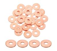 sourcing map Lot de 75 rondelles plates M6 en cuivre, 6 mm DI 18 mm OD 1,5 mm d'épaisseur, rondelles d'étanchéité métriques pour machines de plomberie automobile