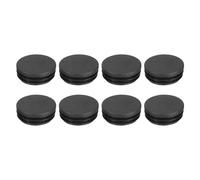 sourcing map Lot de 8 bouchons ronds en plastique - 4,5 cm de diamètre - Embouts en caoutchouc pour pieds de chaise, tuyaux en métal - Noir