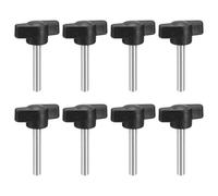 sourcing map Lot de 8 boutons de serrage M5 x 30 mm en acier au carbone en forme de T pour un retrait rapide du bouton de serrage manuel