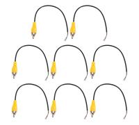 sourcing map Lot de 8 câbles audio RCA pour caisson de basses de 20,3 cm, 1 prise mâle RCA vers fil nu pour amplificateur Home Cinéma, jaune