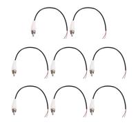 sourcing map Lot de 8 câbles audio RCA pour caisson de basses de 20,3 cm, 1 prise mâle RCA vers fil nu pour amplificateur Home Cinéma, blanc