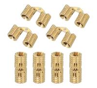 sourcing map Lot de 8 charnières cylindriques cachées en laiton de 8 mm, charnière cylindrique invisible dissimulée, support pliable à 180 degrés, petite charnière pour bricolage, artisanat, boîte à