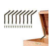 sourcing map Lot de 8 charnières de support pliables en fer rotatif à 180 degrés pour armoire, boîtes en bois, meubles de maison, fenêtres, portes, bronze