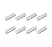 sourcing map Lot de 8 chevilles cylindriques en acier inoxydable 304 M8 x 30 mm pour fabrication mécanique, industrie, installation de meubles, argent