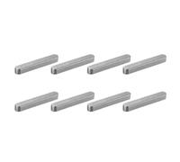 sourcing map Lot de 8 clés rondes en forme de plume, 70 x 10 x 8 mm en acier au carbone, clés parallèles pour fixations mécaniques