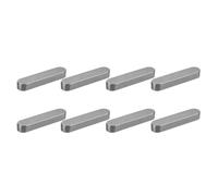 sourcing map Lot de 8 clés rondes en forme de plume, clés parallèles d'arbre d'entraînement 60 x 12 x 8 mm