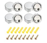 sourcing map Lot de 8 clips de miroir flottants pour miroir de 6 à 7 mm d'épaisseur, clips de miroir de salle de bain pour miroir sans cadre, support mural fixe (20 mm argenté)