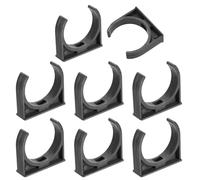 sourcing map Lot de 8 colliers de serrage en PVC pour tuyaux d'eau en forme de U, support de tube d'irrigation pour plateaux TV, supports de tuyau d'arrosage pour plateaux TV, tubes de support, gris