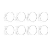 sourcing map Lot de 8 colliers de serrage réglables à cliquet en plastique robuste pour plomberie, conduite de carburant automobile, blanc 43,5 à 50 mm