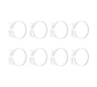 sourcing map Lot de 8 colliers de serrage réglables à cliquet en plastique robuste pour plomberie, conduite de carburant automobile, blanc 48-52 mm