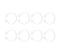 sourcing map Lot de 8 colliers de serrage réglables à cliquet en plastique robuste pour plomberie, conduite de carburant automobile, blanc 71-74 mm
