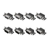 sourcing map Lot de 8 connecteurs D-sub DB9 mâle femelle 9 broches 2 rangées mâles femelles pour équipement mécanique ordinateur CNC