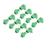 sourcing map Lot de 8 connecteurs de bornier à vis à 2 broches, pas de 3,81 mm mâle et femelle pour montage sur circuit imprimé 300 V 8 A, connecteur de bornier vert pour projets électroniques