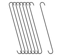 sourcing map Lot de 8 crochets de suspension en S extra longs en acier pour jardin, salle de bain, placard, atelier, cuisine, noir 500 mm