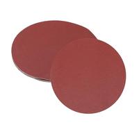 sourcing map Lot de 8 disques abrasifs PSA de 25,4 cm, grain 80 en oxyde d'aluminium auto-adhésifs, papier abrasif rond sans trou, peinture de voiture, bois, métal
