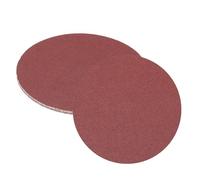 sourcing map Lot de 8 disques abrasifs PSA de 25,4 cm, grains 40 en oxyde d'aluminium, papier abrasif auto-adhésif, papier abrasif rond sans trou, peinture de voiture, bois, métal