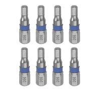 sourcing map Lot de 8 embouts de tournevis hexagonaux H4 de 4 mm à tige hexagonale de 2,5 cm de long en acier S2