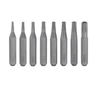 sourcing map Lot de 8 embouts de tournevis Torx T5H-T20H 6,35 mm Tige hexagonale 28 mm de longueur en acier S2 Étoile magnétique 6 points pour tournevis électriques manuels réparation de précision