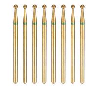 sourcing map Lot de 8 forets diamantés de 100 à 120, tête sphérique de 2,2 mm, tige de 2,35 mm, longueur de 2,2 mm, forets de ponçage en titane pour ponçage, outil rotatif pour meulage des ongles,